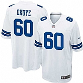 Nike Men & Women & Youth Cowboys #60 Okoye White Team Color Game Jersey,baseball caps,new era cap wholesale,wholesale hats